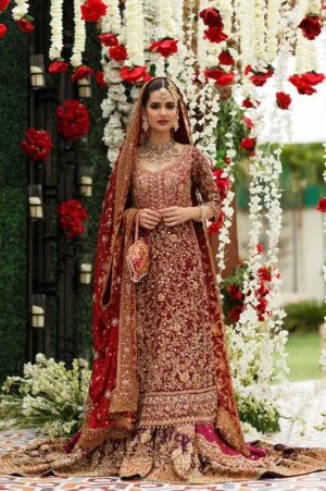 red walima dress