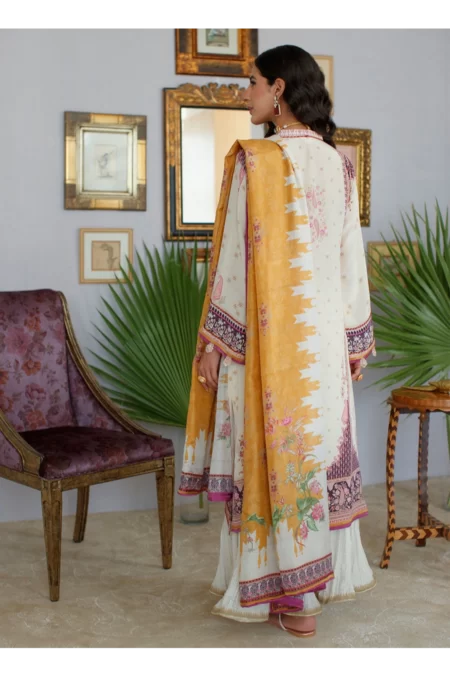 Myza Ivory Shirt And Dupatta - Image 5