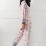 Pink block printed lawn tunic with matching shalwar – SHK-960 - Image 2