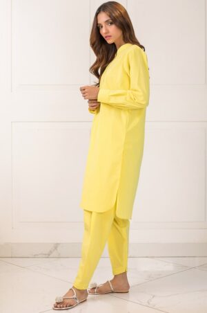 Yellow Cotton Embroidered Shirt – SHK-589