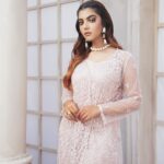 Powder Pink Net Gown - Image 4