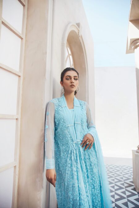 Light Blue Net Shirt - Image 3