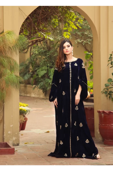 Blue Velvet Kaftan - Image 2