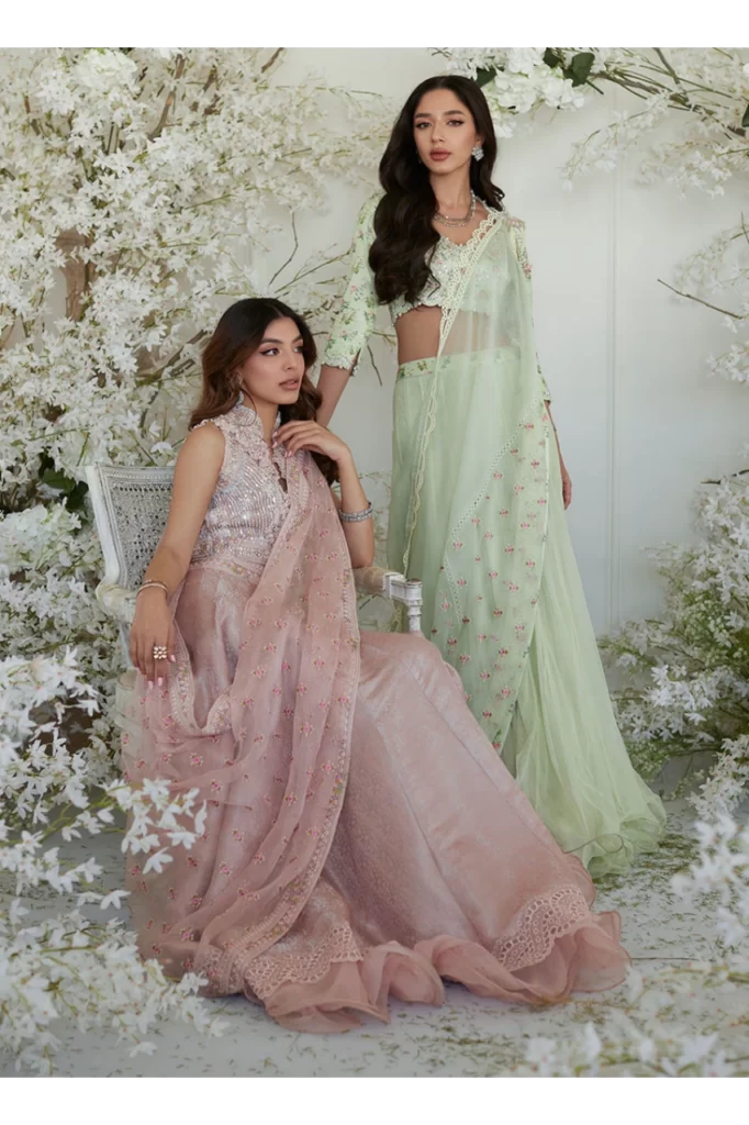 Winona Pink Lehnga Saree - Image 2