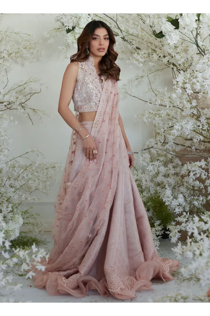 Winona Pink Lehnga Saree