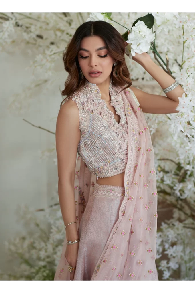 Winona Pink Lehnga Saree - Image 9