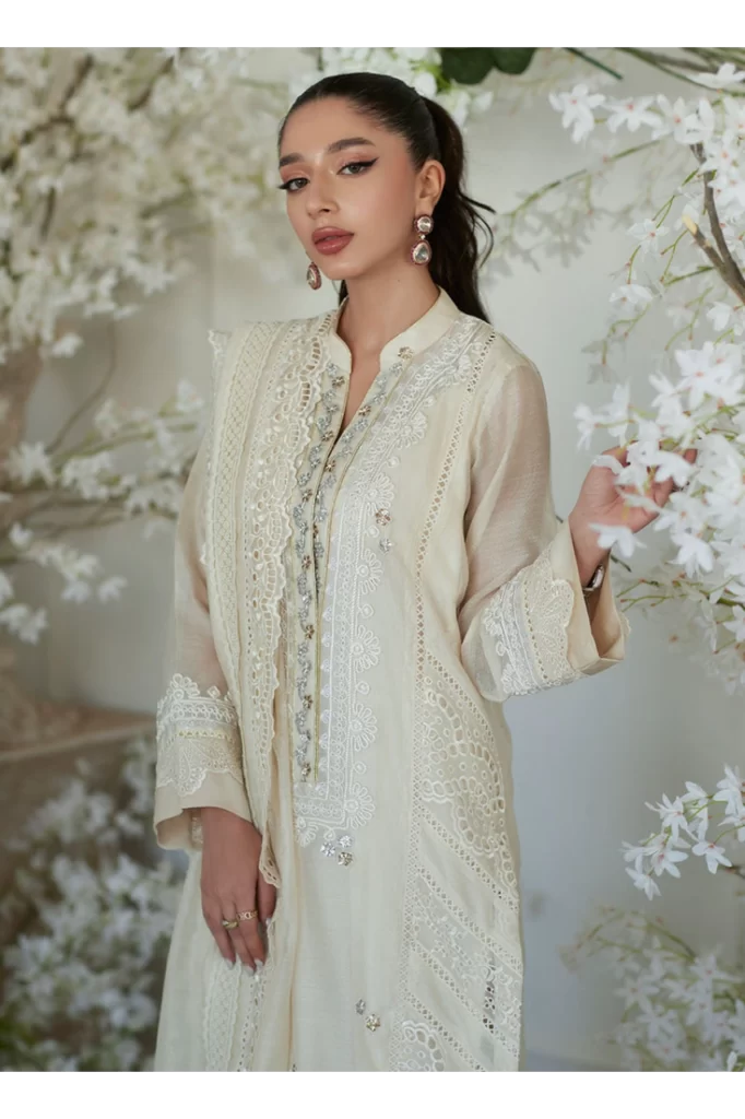 Paige Ivory Shirt and Dupatta - Image 5