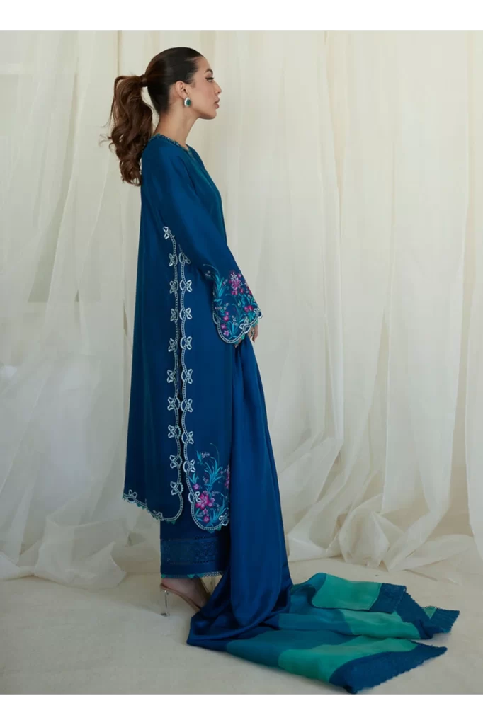 Lumira Teal Shirt and Dupatta - Image 5