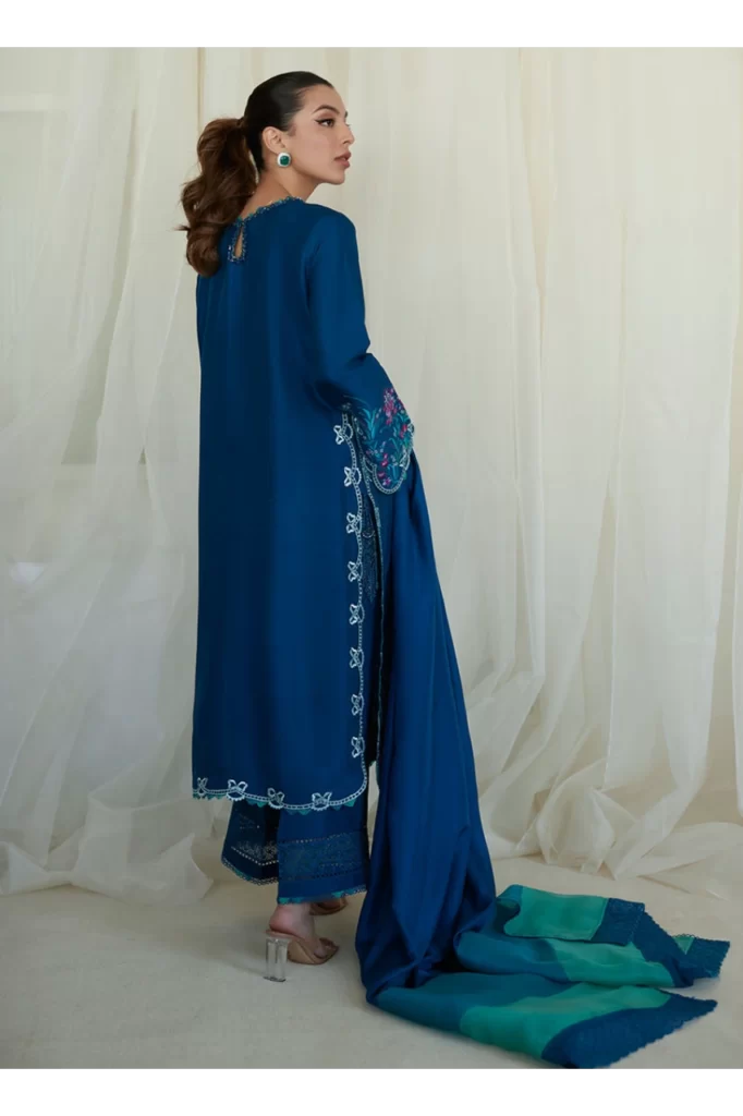 Lumira Teal Shirt and Dupatta - Image 3
