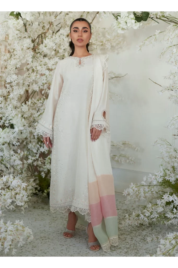 Sika Ivory Shirt and Dupatta