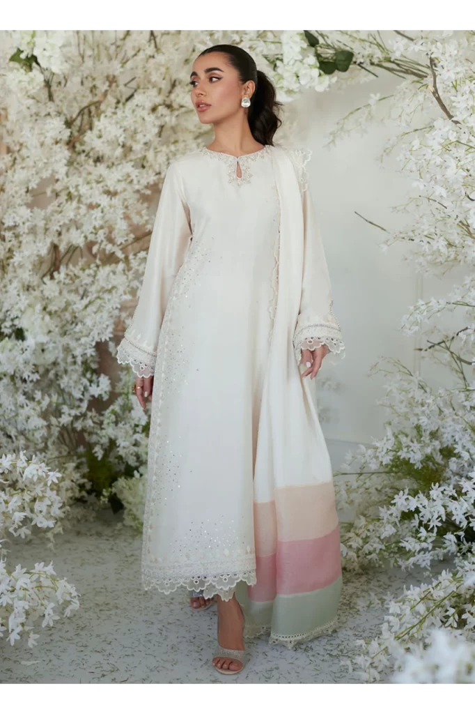 Sika Ivory Shirt and Dupatta - Image 2