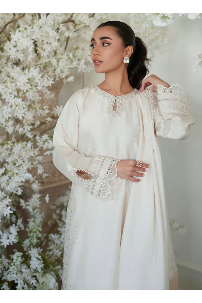 Sika Ivory Shirt and Dupatta - Image 4