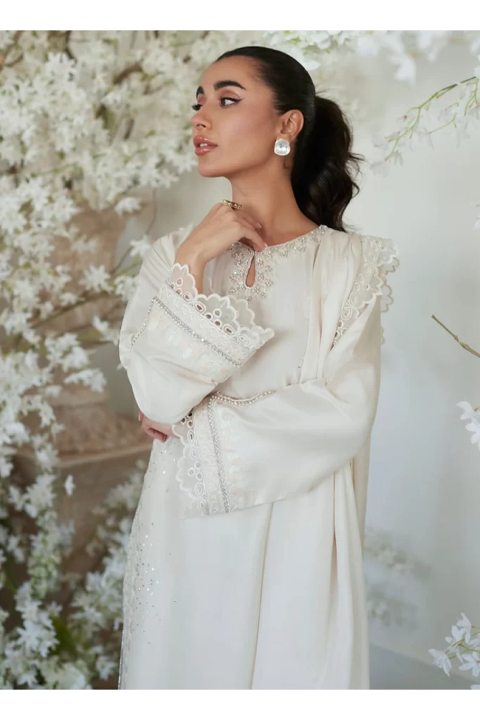 Sika Ivory Shirt and Dupatta - Image 3