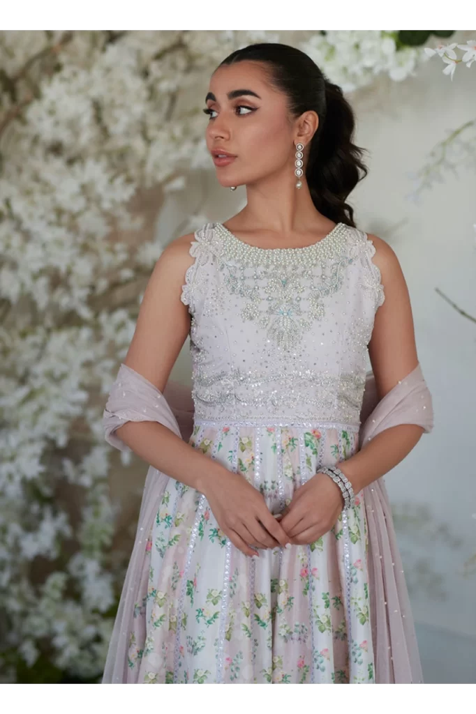 Neenee Pink Kalidaar and Dupatta - Image 3