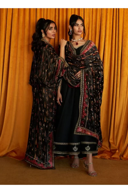 Lana Onyx Raw Silk Kalidaar - Image 3
