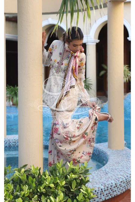 Peplum with printed gharara - Image 3