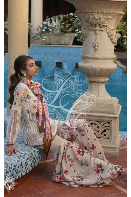 Peplum with printed gharara - Image 2