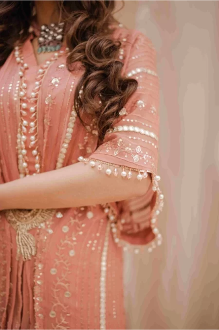 Peach Pink Kaftan - Image 3