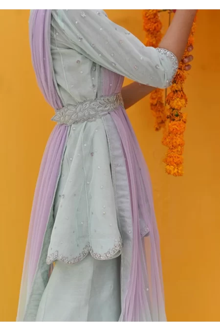 Fia With Flared Pants And Dupatta - Image 2