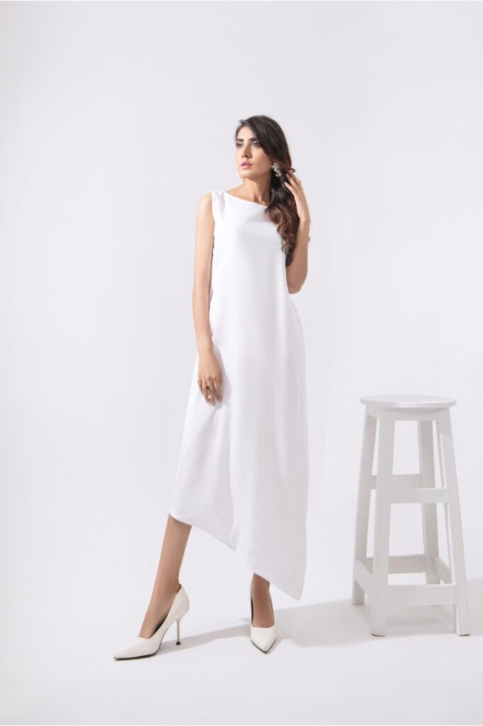 Diagonal Cut Maxi with Cape - Image 2