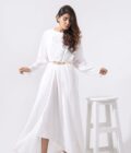 Diagonal Cut Maxi with Cape - Image 4