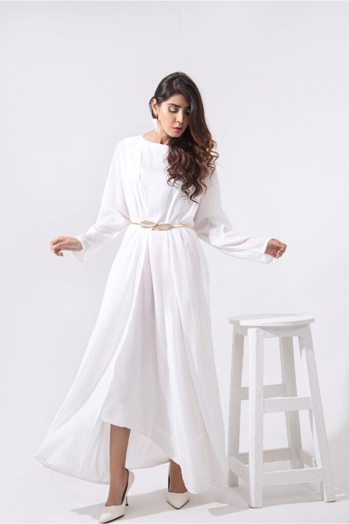 Diagonal Cut Maxi with Cape - Image 4