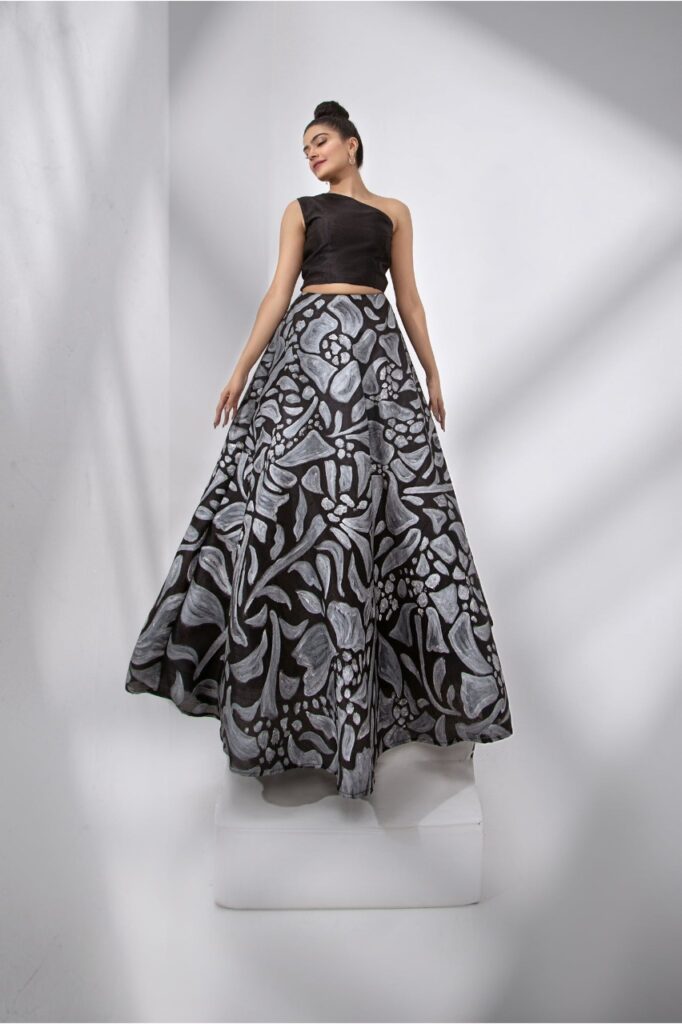 Hand Painted Skirt with Top - Image 4
