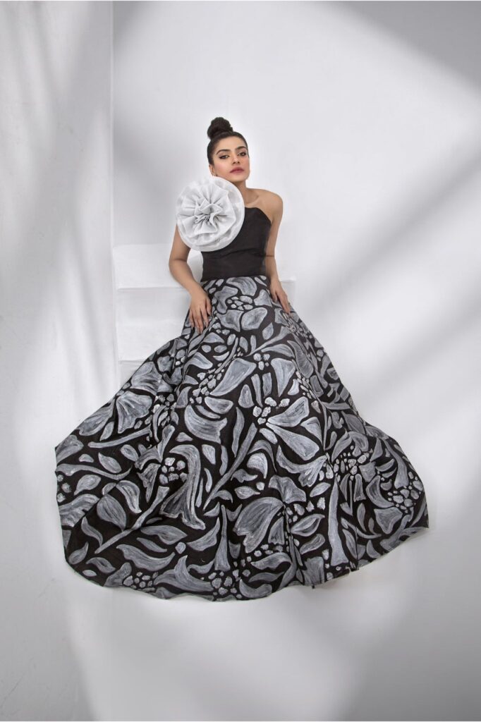 Hand Painted Skirt with Top