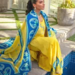 Yellow Block Printed Shirt with Block Printed Dupatta – SHK-937 - Image 5