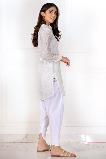 White Azaadi Pakistan Zindabad Shirt | SHK-833 - Image 2