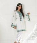 White Blue & Ferozi Block Print Firdouse | SHK-729