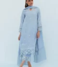 Sheryl Periwinkle Shirt And Dupatta - Image 7