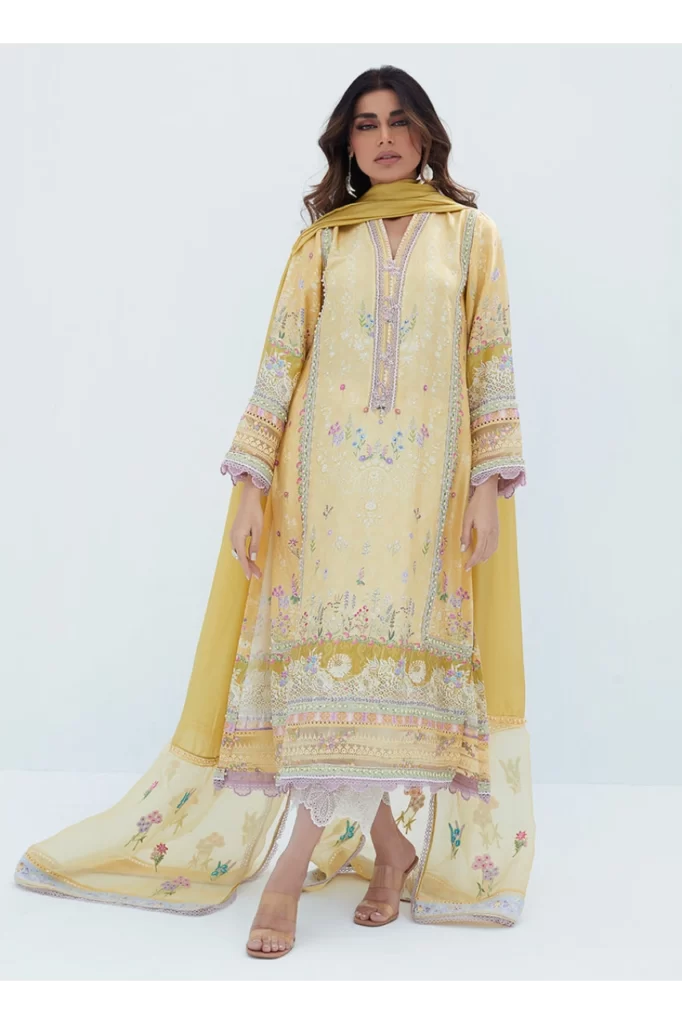 Lyma Lemon Shirt And Dupatta