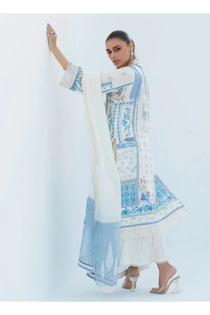 Erica Ivory Shirt And Dupatta - Image 6