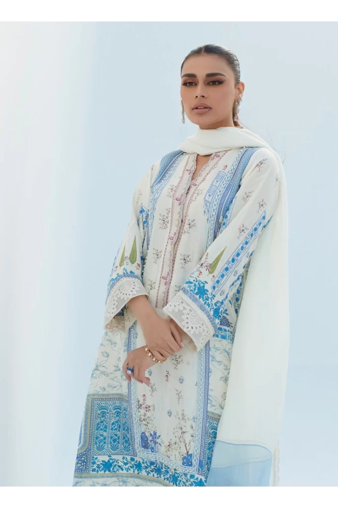 Erica Ivory Shirt And Dupatta - Image 4