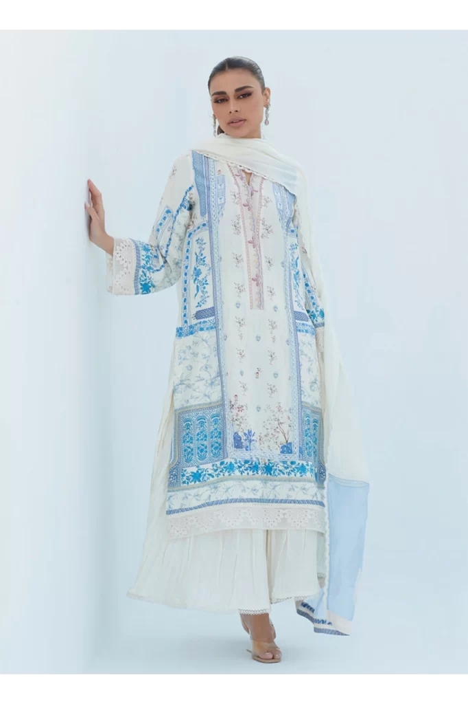 Erica Ivory Shirt And Dupatta