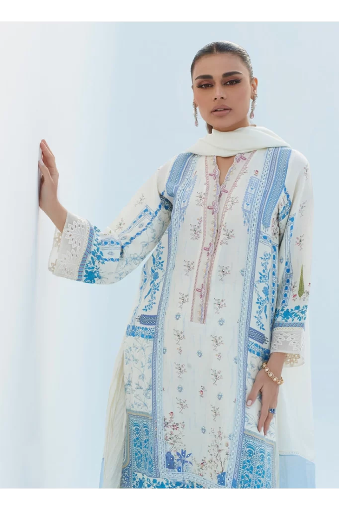 Erica Ivory Shirt And Dupatta - Image 2