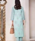Light Blue Block Printed Shirt With Matching Azaar – Shk-1124 - Image 3