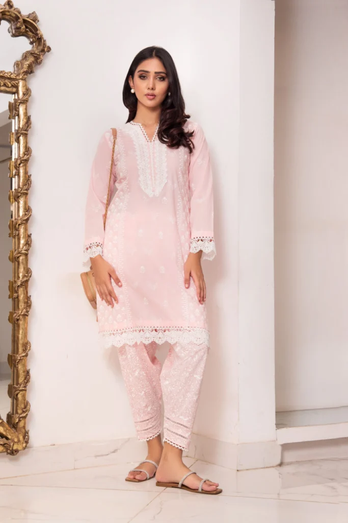 Pink Cotton Long Shirt