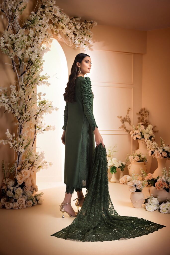 Pine Green Rawsilk - Image 5