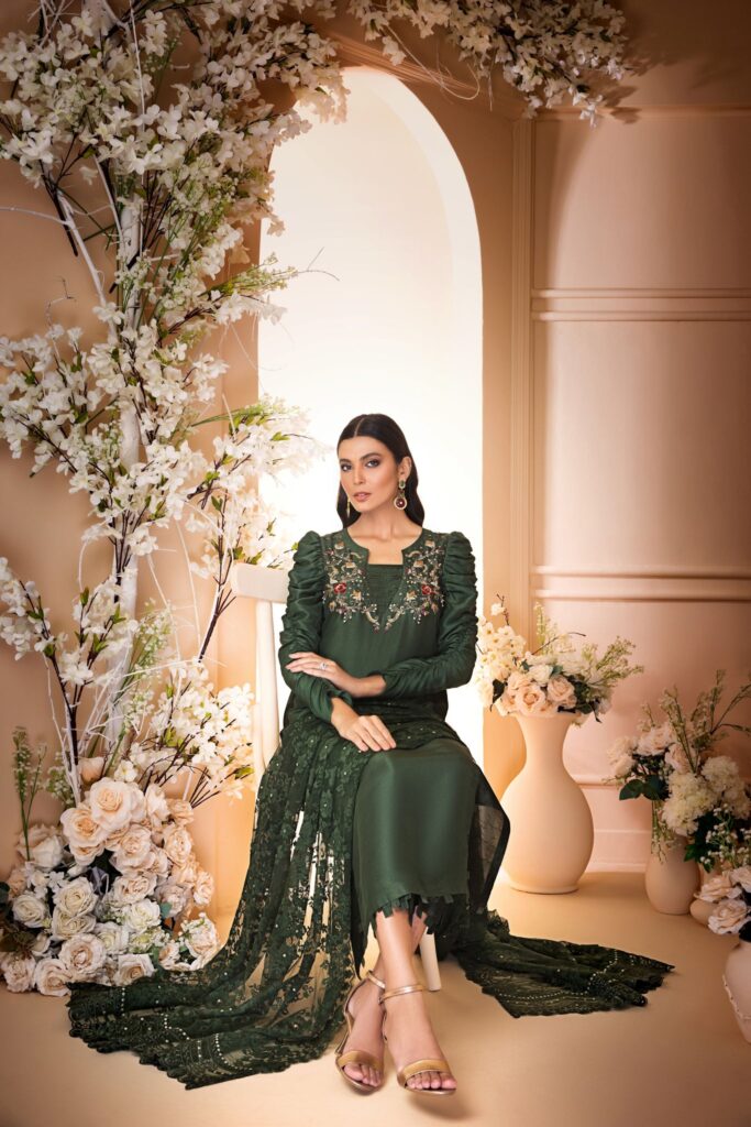 Pine Green Rawsilk - Image 2