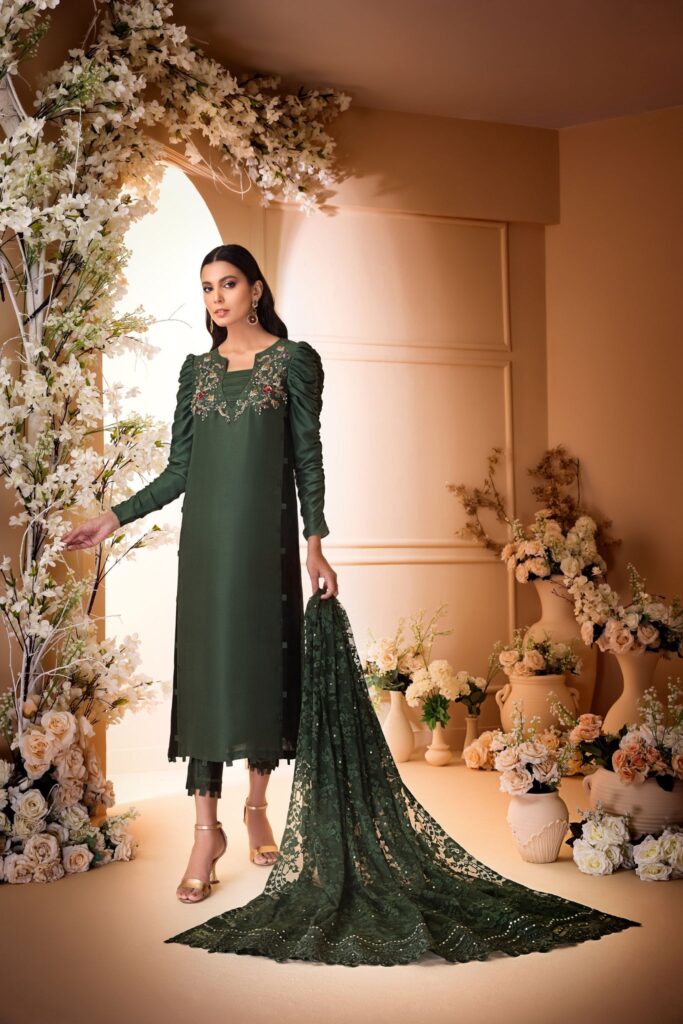Pine Green Rawsilk