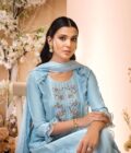Powder Blue Rawsilk - Image 5