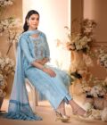 Powder Blue Rawsilk - Image 6