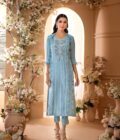 Powder Blue Rawsilk - Image 4