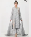 Grey jaal silk net - Image 3