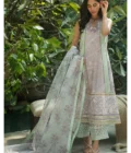 Lavender Kalidar Kurta With Pants And Printed Dupatta