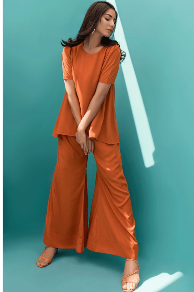 Metallic Flowy Co-ord Set