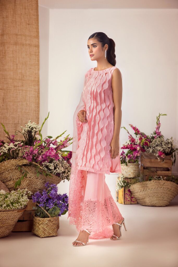Pearl Pink Raw Silk - Image 3