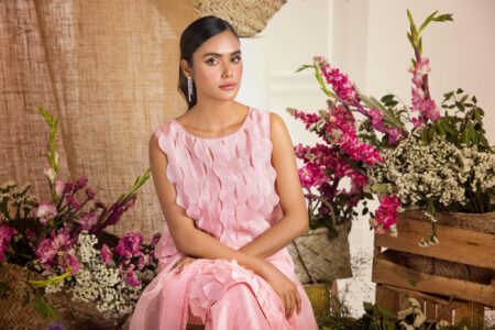 Pearl Pink Raw Silk - Image 5